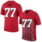 Men's Ohio State Buckeyes #77 Michael Hill Throwback Nike NCAA College Football Jersey Jogging PQC7644OI